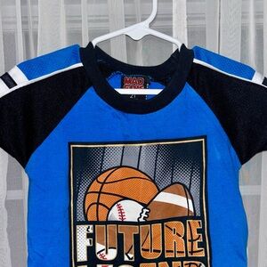 MAD Engine Blue and Black "Future Legend" Sports Graphic Tee